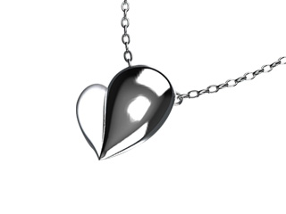 ペンダント ハート3Dモデル